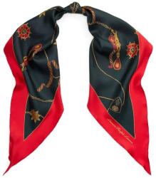 Lauren Ralph Lauren selyem kendő sötétkék, női, mintás, 454961485 - sötétkék Univerzális méret