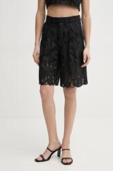 Isabelle Blanche rövidnadrág női, fekete, sima, magas derekú, IS25SS-P101-T020 - fekete XS