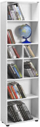 Adore Biblioteca Adore White, 8 rafturi, Alb, 55 x 187 x 23 cm (9866992124253) Biblioteca