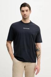 Giorgio Armani pamut póló sötétkék, férfi, nyomott mintás, XM000588 AF12308 - sötétkék XL
