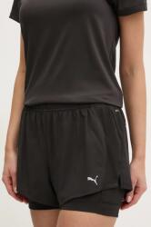 PUMA rövidnadrág futáshoz Velocity fekete, mintás, közepes derékmagasságú, 526588 - fekete S