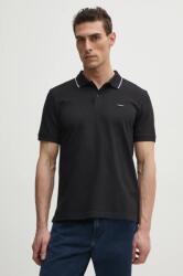 Calvin Klein poló fekete, férfi, sima, K10K114141 - fekete M