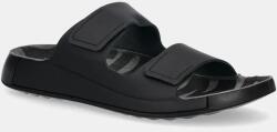 Ecco bőr papucs Cozmo 2-Strap fekete, férfi, 500904-01001 - fekete Férfi 45