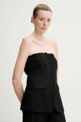 Isabelle Blanche felső fekete, női, sima, IS25SS-C051-T004 - fekete S