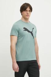 PUMA edzős póló Tad Essentials Solid Cat zöld, nyomott mintás, 525921 - zöld S