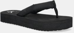 Calvin Klein Jeans flip-flop BEACH SANDAL FLATFORM TTXR SATIN fekete, női, platformos, YW0YW01723 - fekete Női 37