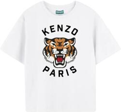 KENZO gyerek pamut póló fehér, nyomott mintás, K61137 - fehér 162