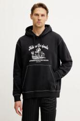 Adidas pamut melegítőfelső Wabash fekete, férfi, nyomott mintás, kapucnis, JP4483 - fekete XXL