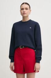 Tommy Hilfiger pamut melegítőfelső sötétkék, női, sima, WW0WW45980 - sötétkék XL