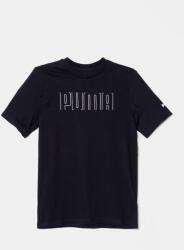 PUMA gyerek pamut póló SPORT Graphic Tee sötétkék, nyomott mintás, 685850 - sötétkék 140