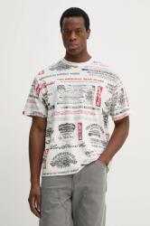 Levi's pamut póló bézs, férfi, nyomott mintás, 87373 - bézs S - answear - 13 990 Ft