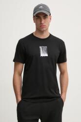 Calvin Klein Jeans pamut póló fekete, férfi, nyomott mintás, J30J327522 - fekete S