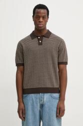 Levi's pamut póló barna, sima, A7294 - barna XL
