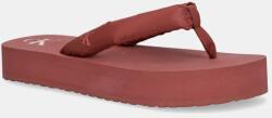 Calvin Klein Jeans flip-flop BEACH SANDAL FLATFORM TTXR SATIN rózsaszín, női, platformos, YW0YW01723 - rózsaszín Női 36
