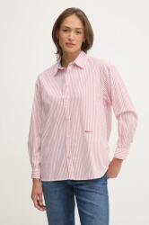 Pepe Jeans pamut ing CLEM női, galléros, piros, relaxed, PL305001 - piros XS
