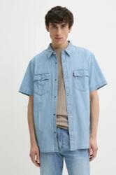 Levi's pamut ing férfi, galléros, relaxed - kék XL
