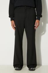 AMBUSH gyapjú nadrág Flare Pants fekete, egyenes, BMCO003F24FAB0011000 - fekete 48