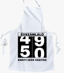 Los Polos Évszámláló 50 éves szülinapi kötény