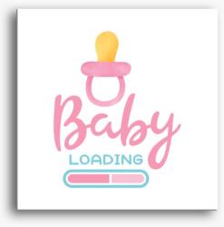 Los Polos baby loading rózsaszín vászonkép