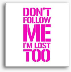 Los Polos dont follow me pink vászonkép