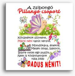Los Polos Dadus néninek Zsibongó Pillangó csoport névvel vászonkép