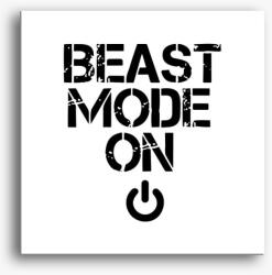 Los Polos Beast mode on feliratú vászonkép