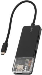 Home USBHUB6 dokkoló állomás, 4K HDMI, egér, billentyűzet, TF/microSD, SD, USB tároló, merevlemez, ~100 W (USBHUB6) - mentornet
