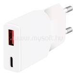 LogiLink Dual-USB-C GaN töltő, 1x USB-C (PD), 1x USB-A (QC), 30 W (fehér) (LOGILINK_PA0348) (LOGILINK_PA0348)