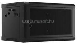 Lanberg 19" fali rack szekrény 6U/600X450 perforált ajtó, lapraszerelt (fekete) (WF01-6406-23B) (WF01-6406-23B)