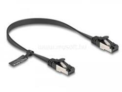 Delock RJ45 lapos patch kábel apa - apa Cat. 8.1 flexibilis 0, 25 m (fekete) (DL80177) (DL80177)