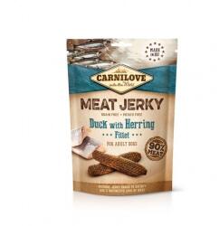 CARNILOVE Jerky duck with herring fillet Recompensa caine, cu rata si hering 100g