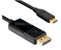 BlackBird Kábel USB Type-C male to Displayport male (DP ALT MODE) 4k 60Hz 2m, Fekete (BH1317) (BH1317)