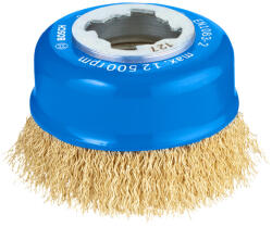 Bosch PRO Metal clean X-LOCK hullámos fazékkefe, 75x0, 3 mm, fémhez (2608620730) - megatool