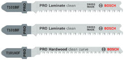 Bosch PRO laminate szúrófűrészlap készlet, T alakú befogószár, 3 részes, parketta, PVC (2608636429) - megatool