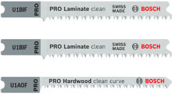Bosch PRO laminate szúrófűrészlap készlet, U befogószár, 3 részes, parketta, PVC (2608636430) - megatool
