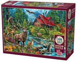Cobble Hill 2000 db-os puzzle - Red-roofed Cabin (49016) (49016)