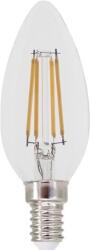 Diolamp Candle Filament LED izzó, átlátszó, C35, 5 W/ 230 V/ E14/ 4000 K/ 690 lm/ 360°/ dimmelhető (FLAM5NWDIM)
