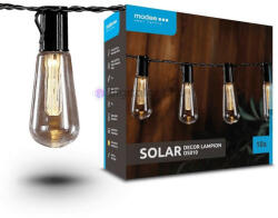 Retró Edison körte izzó forma LED Szolár Napelemes Dekor Lampion 10db 4, 7m DS010 (BCT-02835)