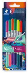 STAEDTLER Rostirón készlet, 1/3 mm, kétvégű, kimosható, STAEDTLER® 3280, Multiverzum 1, 6 különböző szín (TS3280C6E21) - officemarket