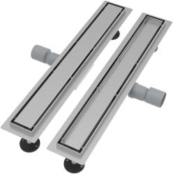 Gamma Lineáris 2in1 Zuhanylefolyó - Inox fedlap, 70 cm (OLWP-700) - rent-xgranit