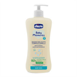 Chicco Baie și șampon 500 ml - pentru nou-născuți - extract de ovăz și glicerină vegetală, pH neutru (CH0105940)