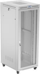 Lanberg 19" szabadon álló rack szekrény 42U/800X1000 perforált ajtó, lapraszerelt, LCD kijelző, szürke FF01-8042-23SL (FF01-8042-23SL)