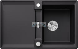BLANCO ADIRA 45S-F fekete mosogatótálca, excenterrel, SZINTBE ÉPÍTÉS (527593)