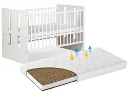 Klups Patut lemn Paula alb Klup, inlcude Saltea Cocos grosime 8cm (9530)