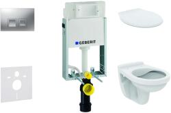 Geberit Kombifix - Falra szerelhető beépítő készlet, Alpha WC ülőkével, Delta35 gomb, matt króm 110.100. 00.1 NR6 (110.100.00.1 NR6)