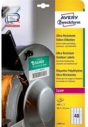 AVERY L7911-10 45, 7x21, 1mm ultra ellenálló 480db-os etikett (L7911-10) - procompkft