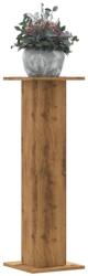 vidaXL 2 db kézműves tölgy szerelt fa növénytartó állvány 30x30x95 cm (3307881) - vidaxl