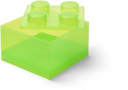 LEGO® Cutie de depozitare LEGO 4 cu capac - verde transparent (SL40090806)