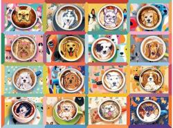 Cobble Hill 48032 - Puppy Lattes - Easy Handling puzzle (48032)