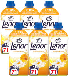 Lenor INGYENES SZÁLLÍTÁS - Lenor Summer Breeze öblítő 6x1, 491 liter (426 mosás) + ajándék hajpánt